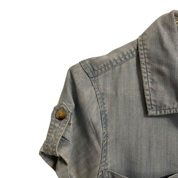 Vinyard Vines Chambray Pocket Short Sleeve Dress Size 4 NWT - Picture 4 of 8